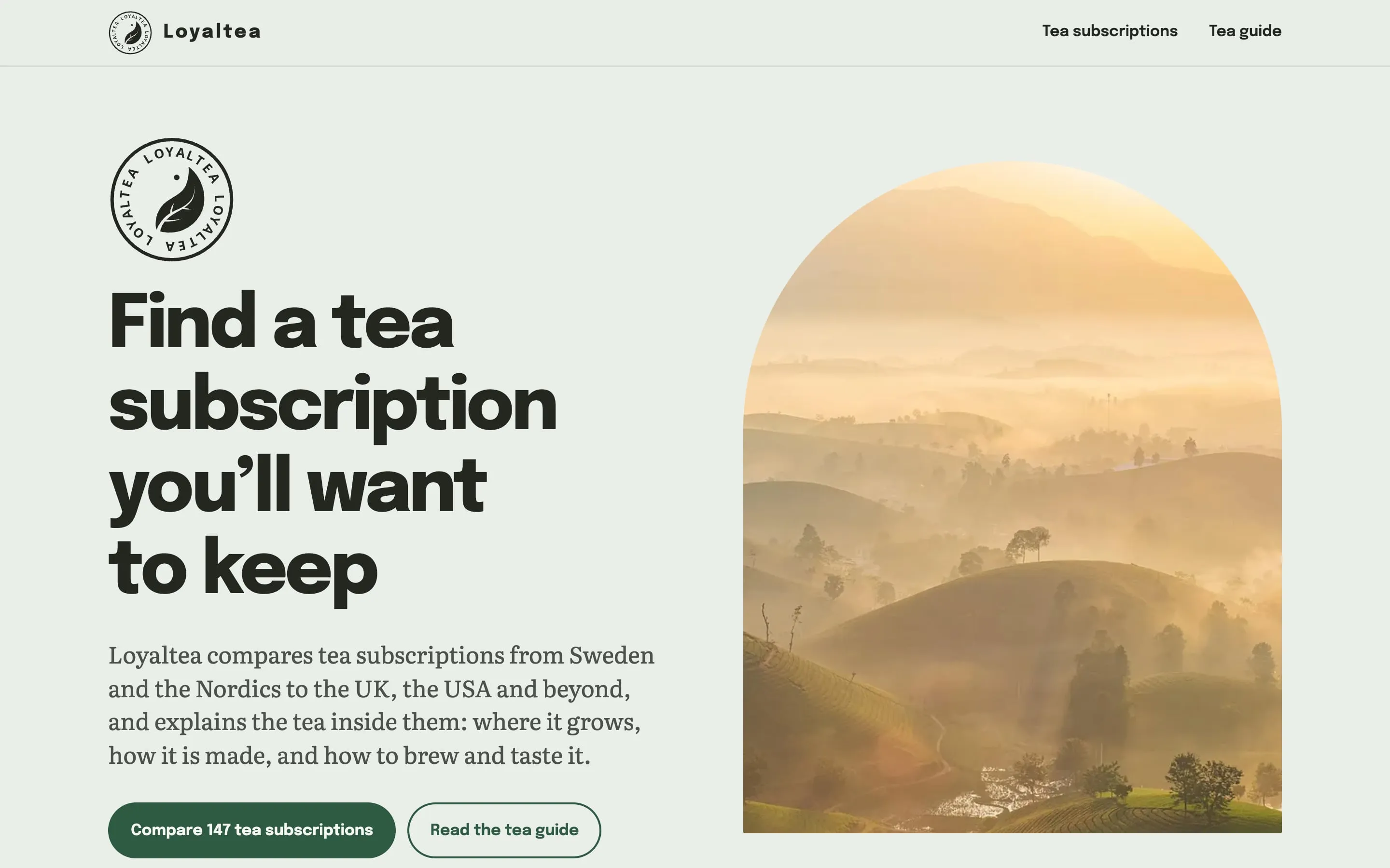 The Loyaltea home page
