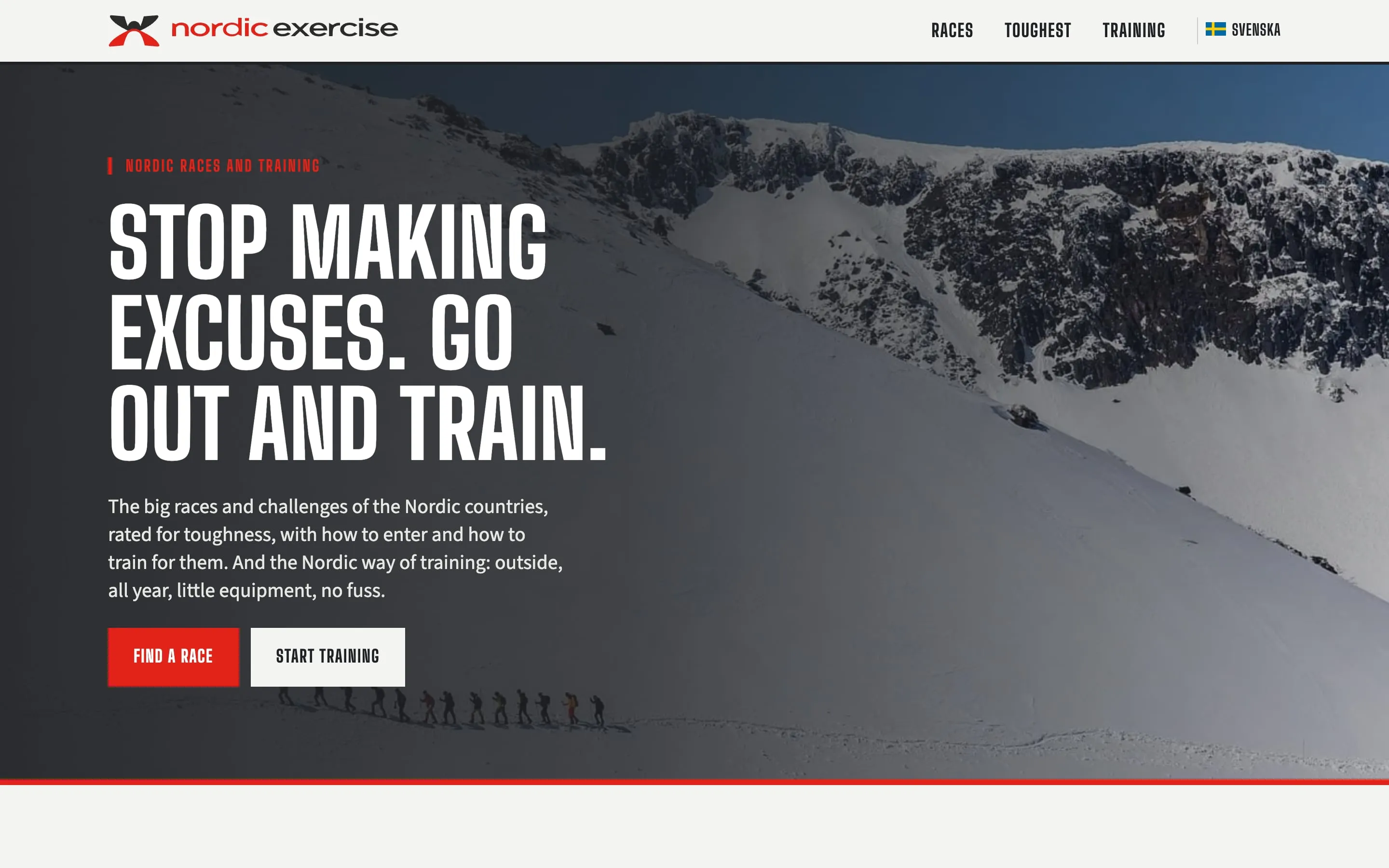 The Nordic Exercise home page